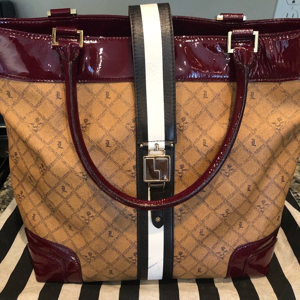 L.A.M.B Burgundy Montgomery Tote